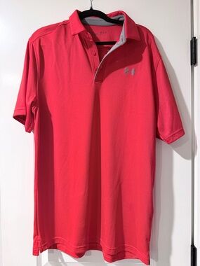 Under Armour Men’s Coral-Red Performance Polo